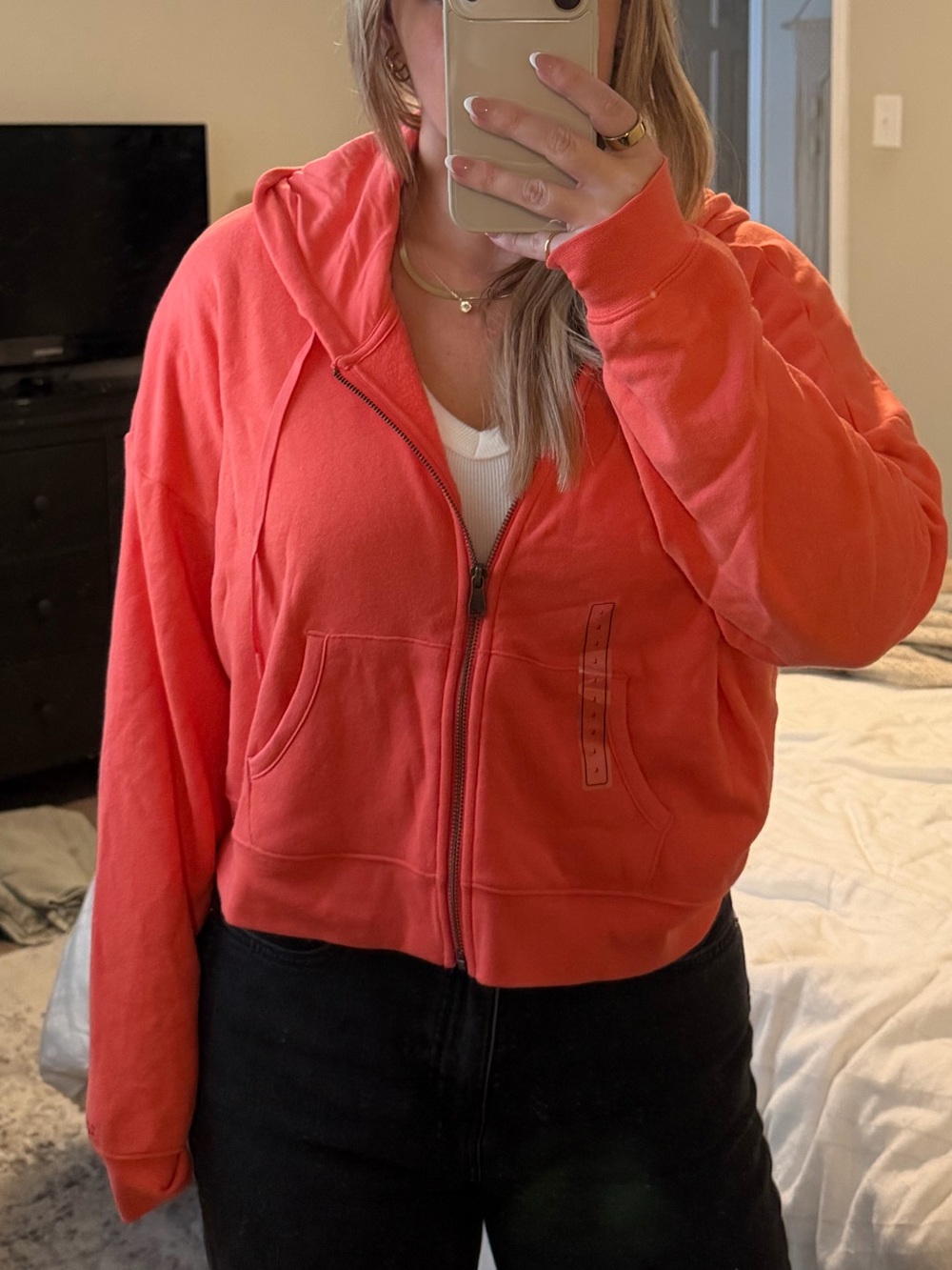 DSG Coral-Red Women’s Zip Bomber Jacket